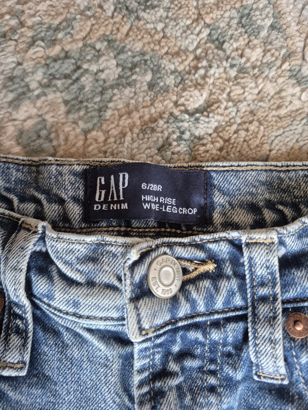 GAP Factory High-Rise Wide Leg Women's Jeans Sz 6 - Picture 3 of 5